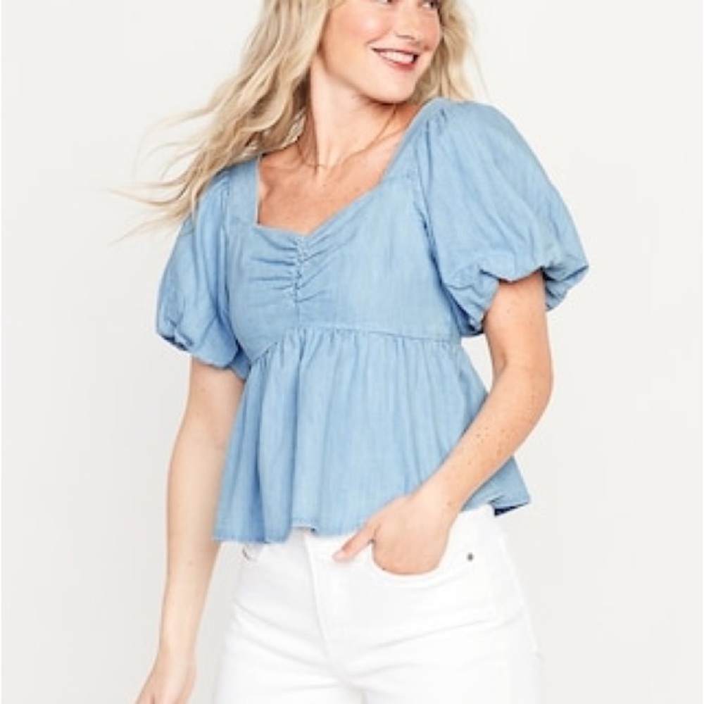 Old Navy Textured Blue Top